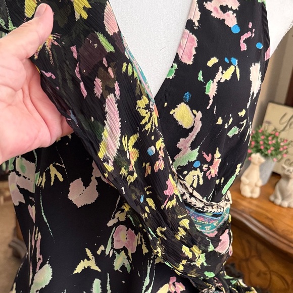 Plenty By Tracy Reese Womens Sleeveless 100% Silk Fairygrunge Blouse Size 12 - Picture 3 of 14